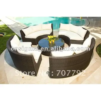 Outdoor Circa All-Weather Wicker Round 4 Bench Table Set
Outdoor Circa All-Weather Wicker Round 4 Bench Table Set