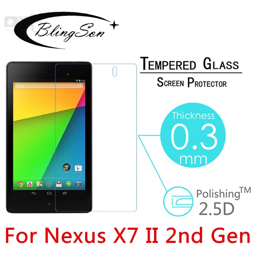 

9H Screen Protector For Google Nexus 7 1st 2012 2nd 2 Gen I II One Two 2013 7" Nexus7 Tablet Tempered Glass Guard 2.5D Film