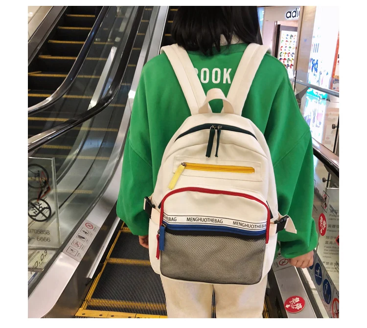 Menghuo 2019 Women Men Canvas Backpacks Large School Bags for Teenager Girls Travel Laptop Backbag Mochila Rucksack Big Capacity_19