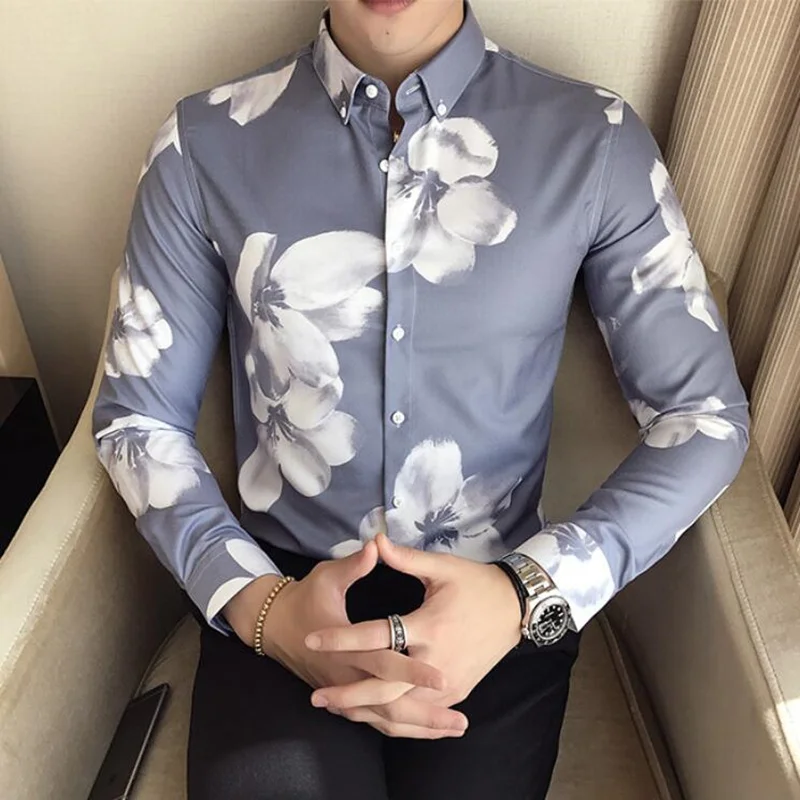 2019 premium brand Male autumn slim fit Leisure pure cotton Printed long-sleeve shirt/Men's lapel Business dress shirt S-XXXL
2019 premium brand Male autumn slim fit Leisure pure cotton Printed long-sleeve shirt/Men's lapel Business dress shirt S-XXXL