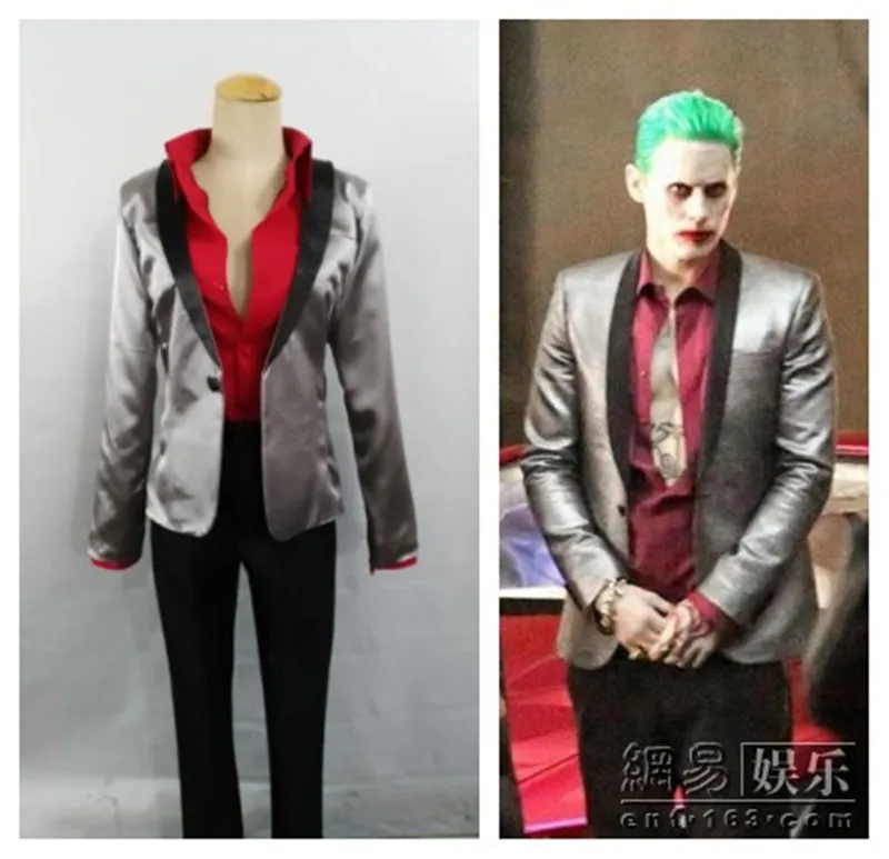 Batman Suicide Squad Joker Cosplay Costume Suit Men Clown Jared Leto Silver Coat Psychos Killers Suit wig
Batman Suicide Squad Joker Cosplay Costume Suit Men Clown Jared Leto Silver Coat Psychos Killers Suit wig