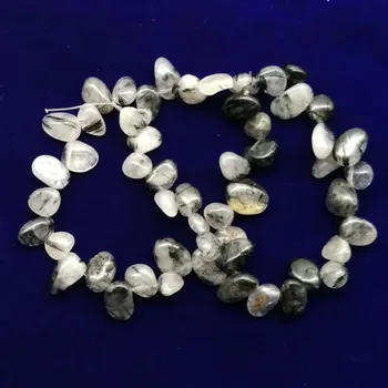 (Free Shipping) 1Strand black Rutilated Quartzs Tumble Shape Loose Bead 15.5 inch yl32326
(Free Shipping) 1Strand black Rutilated Quartzs Tumble Shape Loose Bead 15.5 inch yl32326