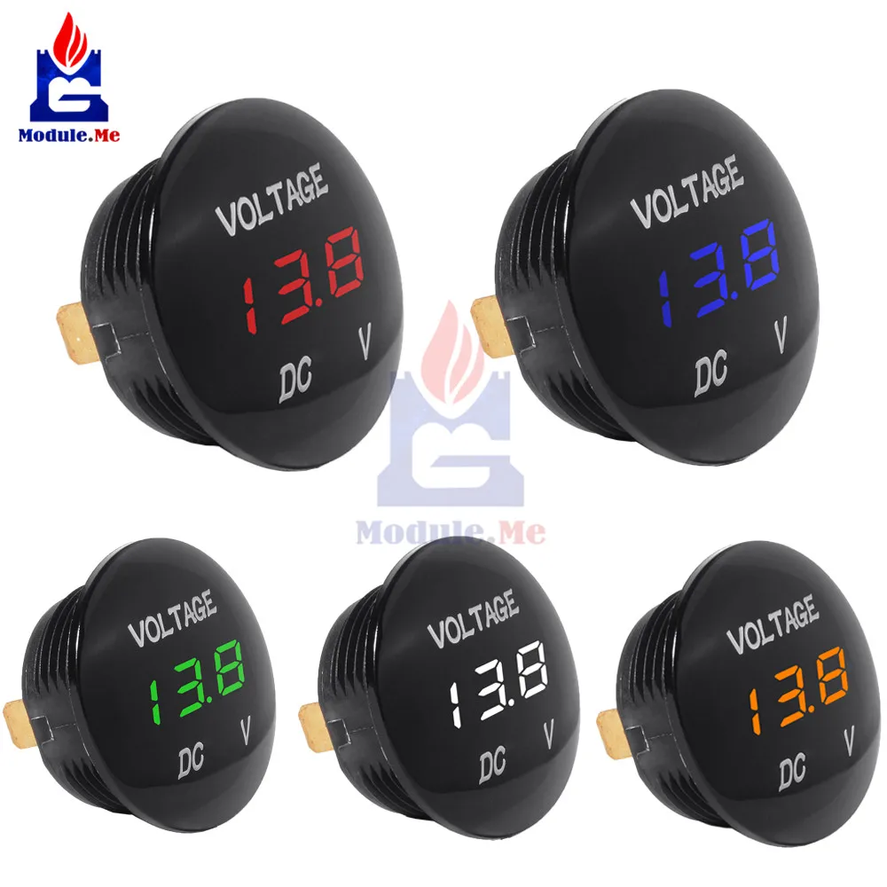 DC 5 -48V Voltmeter Universal Vehicle Car Auto Motorcycle 5 Color 3-Bit LED Display Panel Digital Voltage Meter Tester Monitor
DC 5 -48V Voltmeter Universal Vehicle Car Auto Motorcycle 5 Color 3-Bit LED Display Panel Digital Voltage Meter Tester Monitor