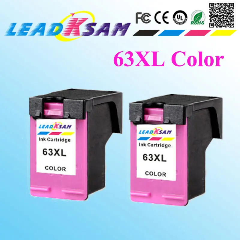 2x 63XL color ink cartridge compatible for hp63 HP63XL DeskJet 1112/2130/2132/3630/3632/Officejet 3830/4650/465
2x 63XL color ink cartridge compatible for hp63 HP63XL DeskJet 1112/2130/2132/3630/3632/Officejet 3830/4650/465