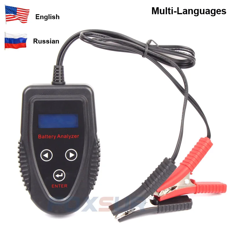 FOXSUR FBT1201 Car Battery Tester Multi-language 12V CCA Battery System Detect Automotive Car Bad Cell Battery Diagnostic Tool
FOXSUR FBT1201 Car Battery Tester Multi-language 12V CCA Battery System Detect Automotive Car Bad Cell Battery Diagnostic Tool