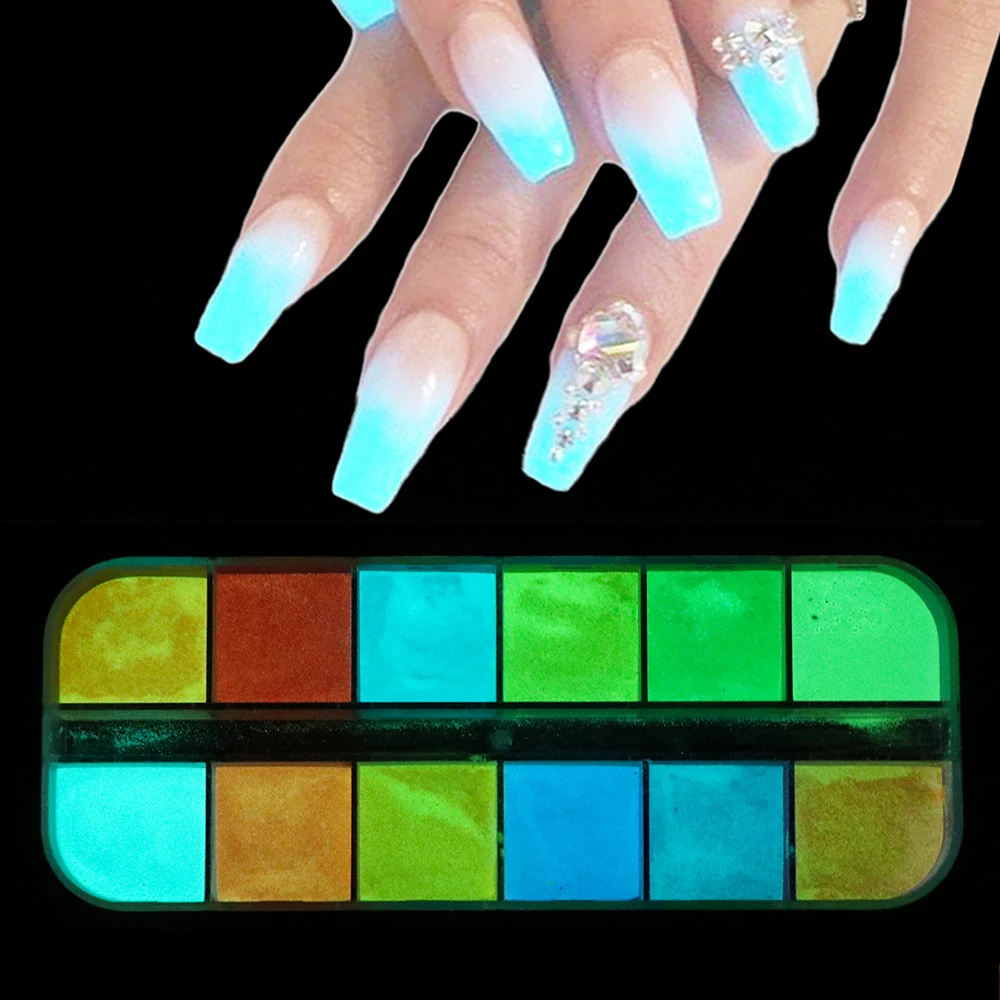 12Grids Fluorescence Nail Art Glitter Powder Pigment Magnet Dust 3D Holographic Glimmer Nail Art Glow Powder Manicure Decor LAYS
12Grids Fluorescence Nail Art Glitter Powder Pigment Magnet Dust 3D Holographic Glimmer Nail Art Glow Powder Manicure Decor LAYS