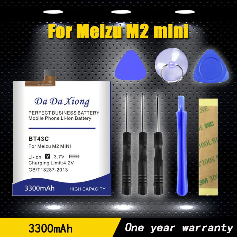 100% Original 3300mAh BT43C Li-ion Phone Battery For Meizu M2 Mini Battery Fo'r Meilan 2 M2mini + Number Gift tool kit Phone
100% Original 3300mAh BT43C Li-ion Phone Battery For Meizu M2 Mini Battery Fo'r Meilan 2 M2mini + Number Gift tool kit Phone