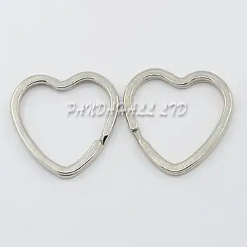 Iron Split Key Rings, Valentine's Jewelry Findings, Heart, Platinum Color, about 31mm in diameter, 3mm thick, 25mm inner
Iron Split Key Rings, Valentine's Jewelry Findings, Heart, Platinum Color, about 31mm in diameter, 3mm thick, 25mm inner