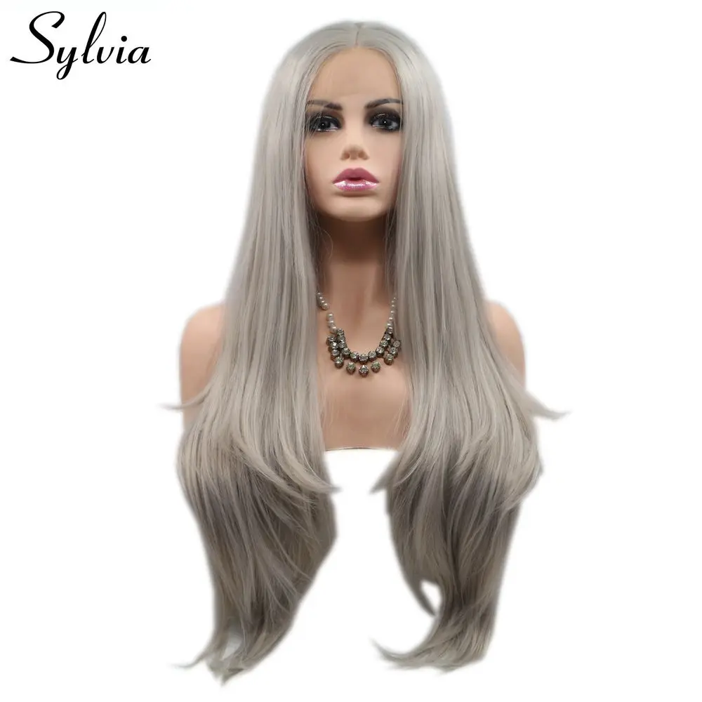 Sylvia Long Silver Grey Hair Natural Straight Platinum Blonde Synthetic Lace Front Wig Middle Part Heat Resistant Glueless Wigs
Sylvia Long Silver Grey Hair Natural Straight Platinum Blonde Synthetic Lace Front Wig Middle Part Heat Resistant Glueless Wigs