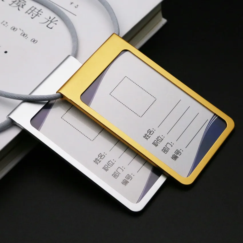 Aluminum Alloy id Badge card Holder /Work Card holder with Neck Lanyard Strap Office Business Work Name Pass Card Holder
Aluminum Alloy id Badge card Holder /Work Card holder with Neck Lanyard Strap Office Business Work Name Pass Card Holder