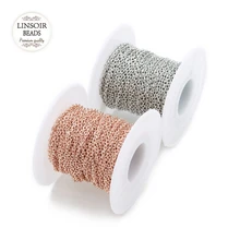 10 Yards/roll Rvs Kettingen Bulk Ketting Bevindingen Componenten Goud/Zilver Kleur Cross Link Chain Voor Diy sieraden Maken(China)