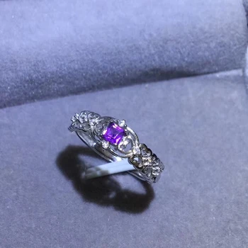 Fashion Lovely grace Hollow out square Natural amethyst Ring S925 Silver Natural gemstone Ring Women girl party gift Jewelry
Fashion Lovely grace Hollow out square Natural amethyst Ring S925 Silver Natural gemstone Ring Women girl party gift Jewelry