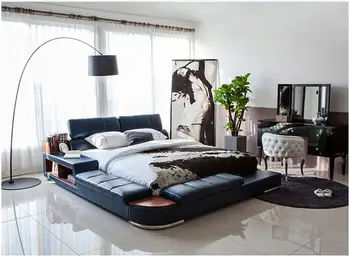 Europe and America Genuine leather bed frame Modern Soft Beds Home Bedroom Furniture cama muebles de dormitorio / camas quarto
Europe and America Genuine leather bed frame Modern Soft Beds Home Bedroom Furniture cama muebles de dormitorio / camas quarto