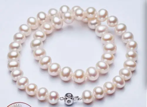 

FREE SHIPPING HOT sell new Style >>>> 8-9mm 18inch AAA Akoya Natural White Pearl Necklace Handmade