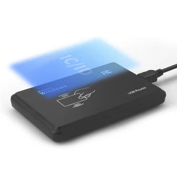 RFID ID IC high quality125KHZ 13.56MHZ New Security Black USB Proximity Sensor Smart Card Reader
RFID ID IC high quality125KHZ 13.56MHZ New Security Black USB Proximity Sensor Smart Card Reader