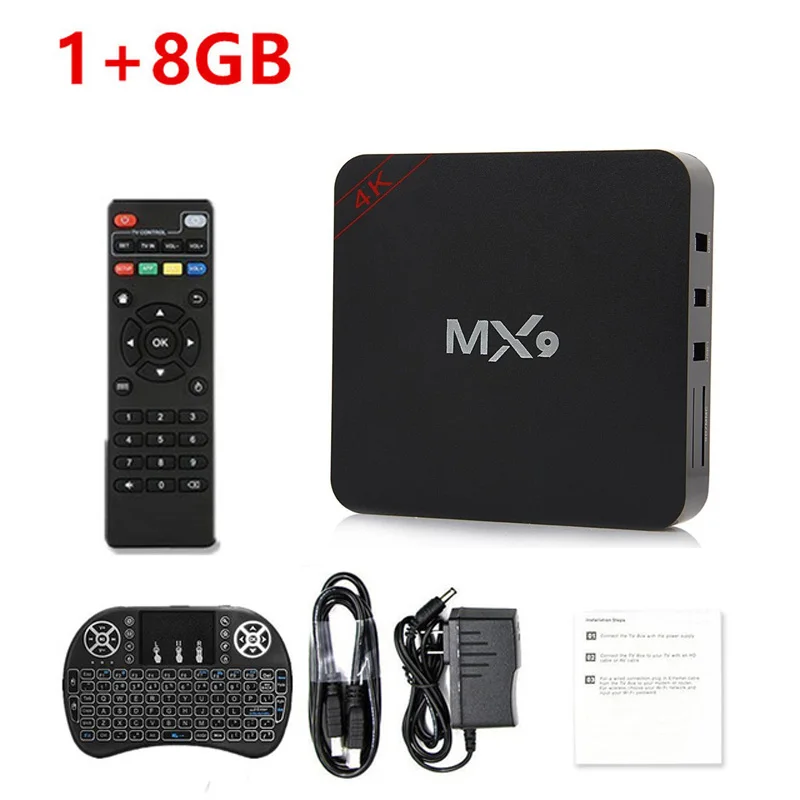 BINFUL MX9 TV Box 4K RK3229 Quad-core set-top box Android 4.4 2.4GHz WiFi 1GB RAM 8GB ROM Set Top Box Media HDMI SD Card Slot
BINFUL MX9 TV Box 4K RK3229 Quad-core set-top box Android 4.4 2.4GHz WiFi 1GB RAM 8GB ROM Set Top Box Media HDMI SD Card Slot