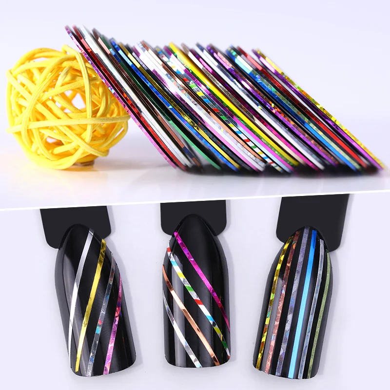 10 Rolls Available 1mm Nail Striping Tapes Sticker Line Multi Color DIY Nail Art Styling Tools
10 Rolls Available 1mm Nail Striping Tapes Sticker Line Multi Color DIY Nail Art Styling Tools