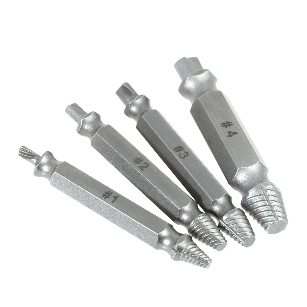 Screw Extractor Drill Bits Guide Set Broken Damaged Bolt Remover Double Ended Damaged Screw Extractor 1# 2# 3# 4# 4Pcs
Screw Extractor Drill Bits Guide Set Broken Damaged Bolt Remover Double Ended Damaged Screw Extractor 1# 2# 3# 4# 4Pcs
