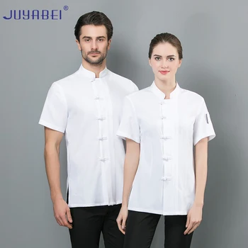 Solid Color Summer Short Sleeve Chinese Traditional Style Linen Unisex Summer Chef Jacket Hotel Restaurant Work Uniform
Solid Color Summer Short Sleeve Chinese Traditional Style Linen Unisex Summer Chef Jacket Hotel Restaurant Work Uniform