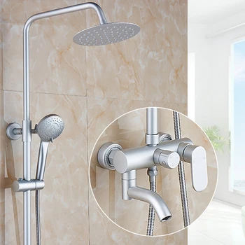 Space Aluminum shower faucet set rainfall shower head, Bathroom handheld shower head faucet mixer, Wall mounted shower water tap
Space Aluminum shower faucet set rainfall shower head, Bathroom handheld shower head faucet mixer, Wall mounted shower water tap