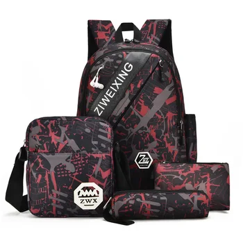 4 Pcs School Bags High-capacity backpacks Cute Camouflage printing nylon School Bag Teenager waterproof School Backpack mochila
4 Pcs School Bags High-capacity backpacks Cute Camouflage printing nylon School Bag Teenager waterproof School Backpack mochila
