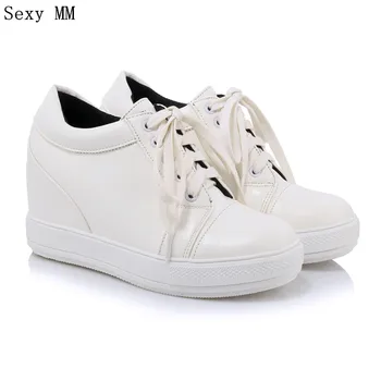 Lace Up Shoes Women Loafers Height Increasing Flats Platform Wedge Casual Flat Shoes Plus Size 34 - 40 41 42 43
Lace Up Shoes Women Loafers Height Increasing Flats Platform Wedge Casual Flat Shoes Plus Size 34 - 40 41 42 43