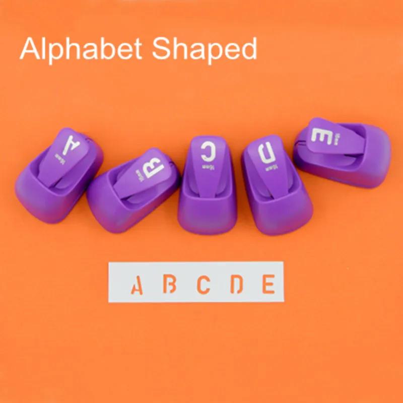 Фото Free Shipping 5PCS Letters(ABCDE) Shaped craft punch set Scrapbook DIY Paper Cutter EVA foam alphabet Hole Punches | Канцтовары для
