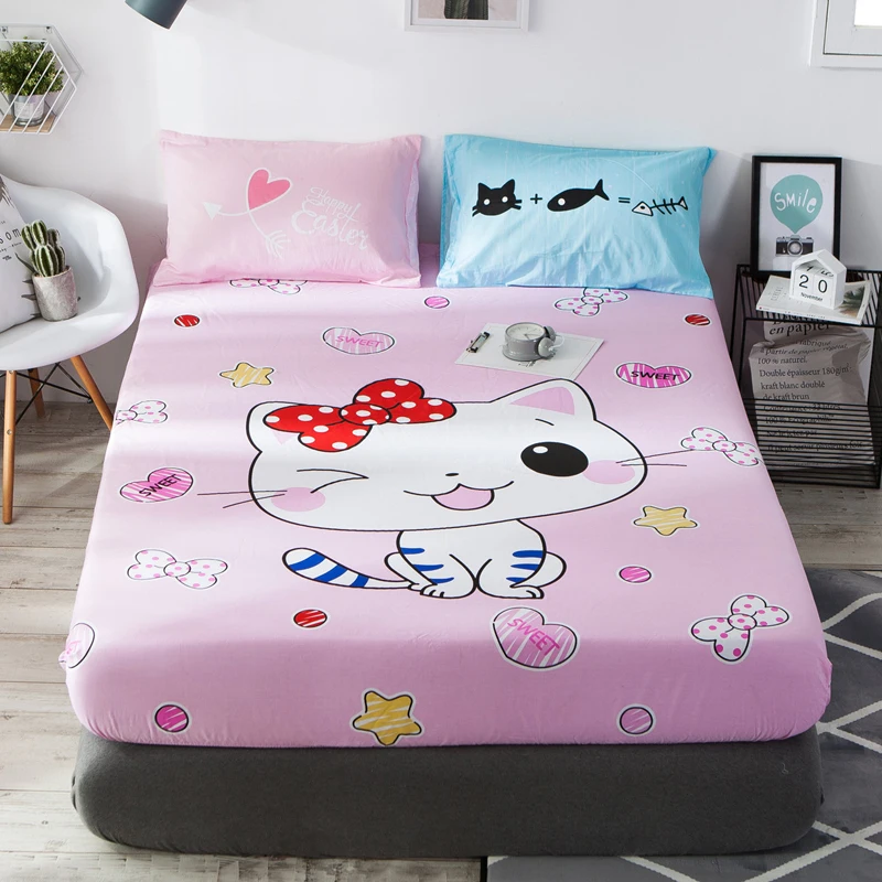 100% Cotton Soft Kids Bed Sheet with All Round Rubber Twin Cartoon Cats 1 Pc Fitted Sheet 2 Pcs Pillow shams for Girls Boys
100% Cotton Soft Kids Bed Sheet with All Round Rubber Twin Cartoon Cats 1 Pc Fitted Sheet 2 Pcs Pillow shams for Girls Boys