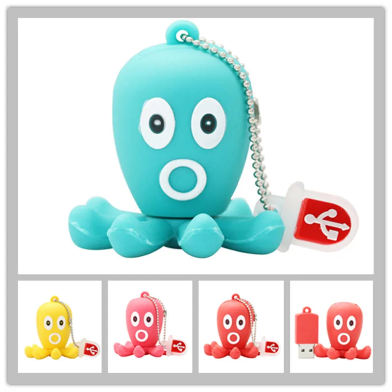 USB Flash Drive 64GB USB Stick Pendrive 32G 16G 8G 4G U Disk New Style Octopus Model Cute usb2.0 Personalized Gifts
USB Flash Drive 64GB USB Stick Pendrive 32G 16G 8G 4G U Disk New Style Octopus Model Cute usb2.0 Personalized Gifts