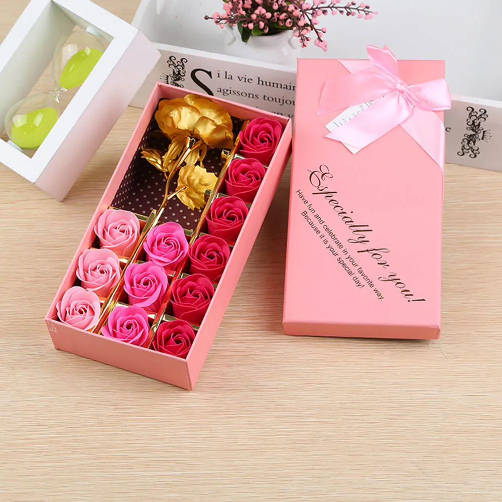 Romantic Artificial Rose Soap Flower Set in Gift Box for Rustic Wedding Party Event Decoration Creative Valentine's Day Gift
Romantic Artificial Rose Soap Flower Set in Gift Box for Rustic Wedding Party Event Decoration Creative Valentine's Day Gift