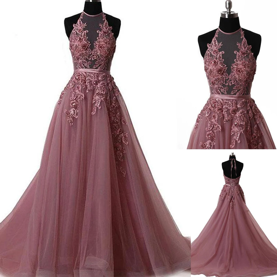 A-line Prom Dresses Spaghetti Straps Applique Prom Dress Evening Dresses Halter Neckline Sheer Applique Evening Gowns
A-line Prom Dresses Spaghetti Straps Applique Prom Dress Evening Dresses Halter Neckline Sheer Applique Evening Gowns