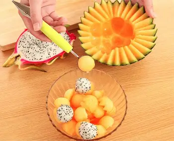 1PC Creative Fruit Carving Knife Watermelon Baller Ice Cream Dig Ball Scoop Spoon Baller Diy Assorted Cold Dishes Tool LF 104
1PC Creative Fruit Carving Knife Watermelon Baller Ice Cream Dig Ball Scoop Spoon Baller Diy Assorted Cold Dishes Tool LF 104