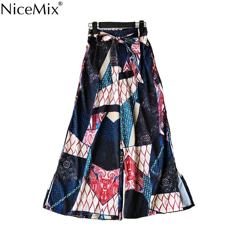 NiceMix Indie Folk Pants Women Drawstring Patchwork Mid-Waist Wide Leg Women Vocation Beach Pants Spring Bloggers Fashion New
NiceMix Indie Folk Pants Women Drawstring Patchwork Mid-Waist Wide Leg Women Vocation Beach Pants Spring Bloggers Fashion New
