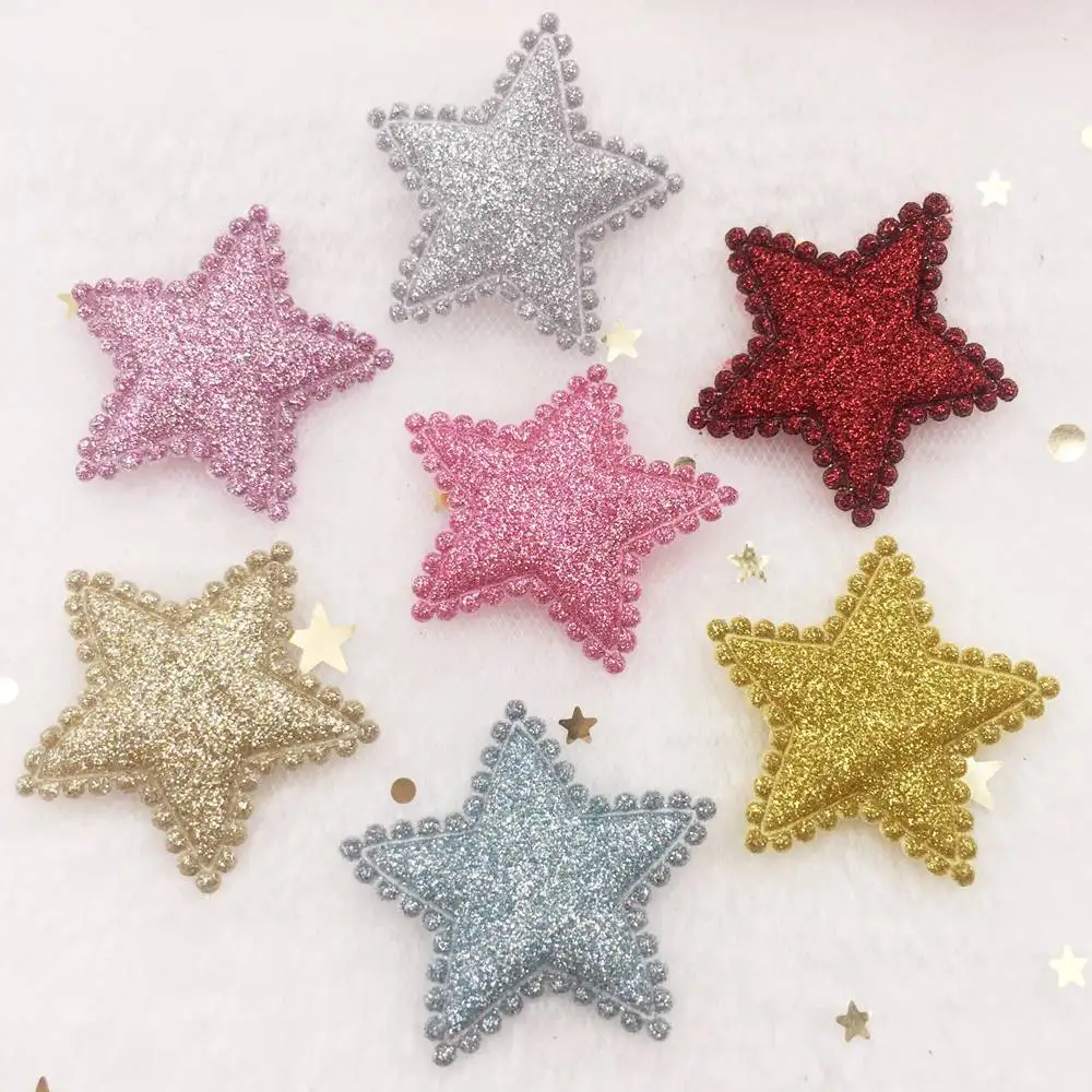 Glitter Padded bepowder Fabric Mix 35mm Star Applique Wedding Making children Hair Clip Accessories DIY Craft Supplies SE173
Glitter Padded bepowder Fabric Mix 35mm Star Applique Wedding Making children Hair Clip Accessories DIY Craft Supplies SE173