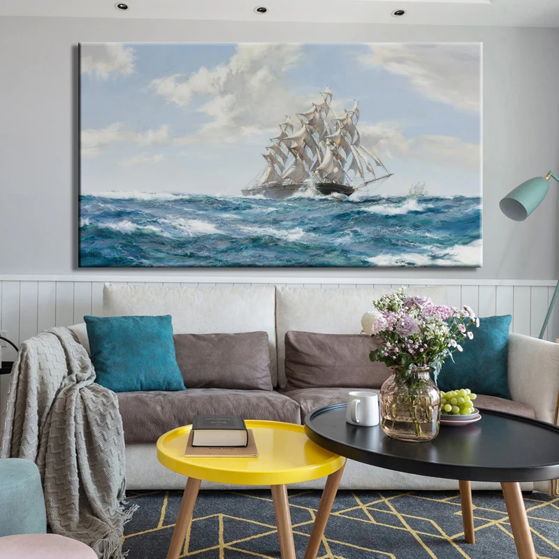 Modern Seascape Posters and Prints Wall Art Canvas Painting Sail the Ocean Wall Pictures for Living Room Home Decor Frameless
Modern Seascape Posters and Prints Wall Art Canvas Painting Sail the Ocean Wall Pictures for Living Room Home Decor Frameless