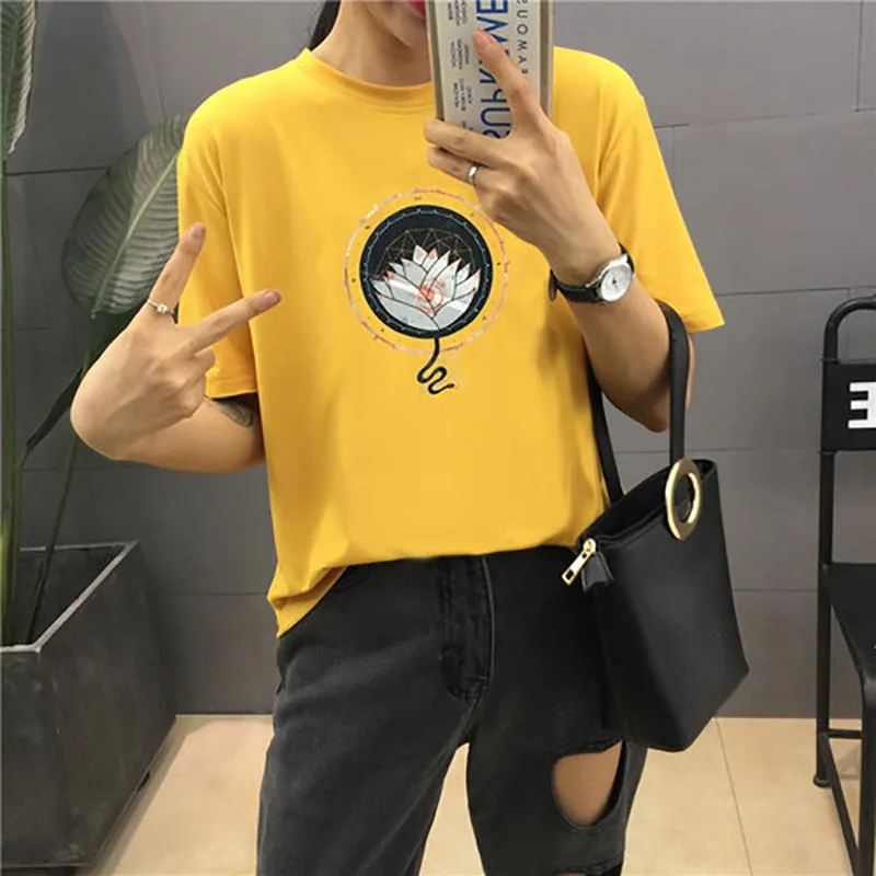 Kpop New Summer T shirt Girls HarajukuWomen Short-sleeve Tshirt Tops Drop Shipping Summer Women T-shirt Painting Print Harajuku
Kpop New Summer T shirt Girls HarajukuWomen Short-sleeve Tshirt Tops Drop Shipping Summer Women T-shirt Painting Print Harajuku