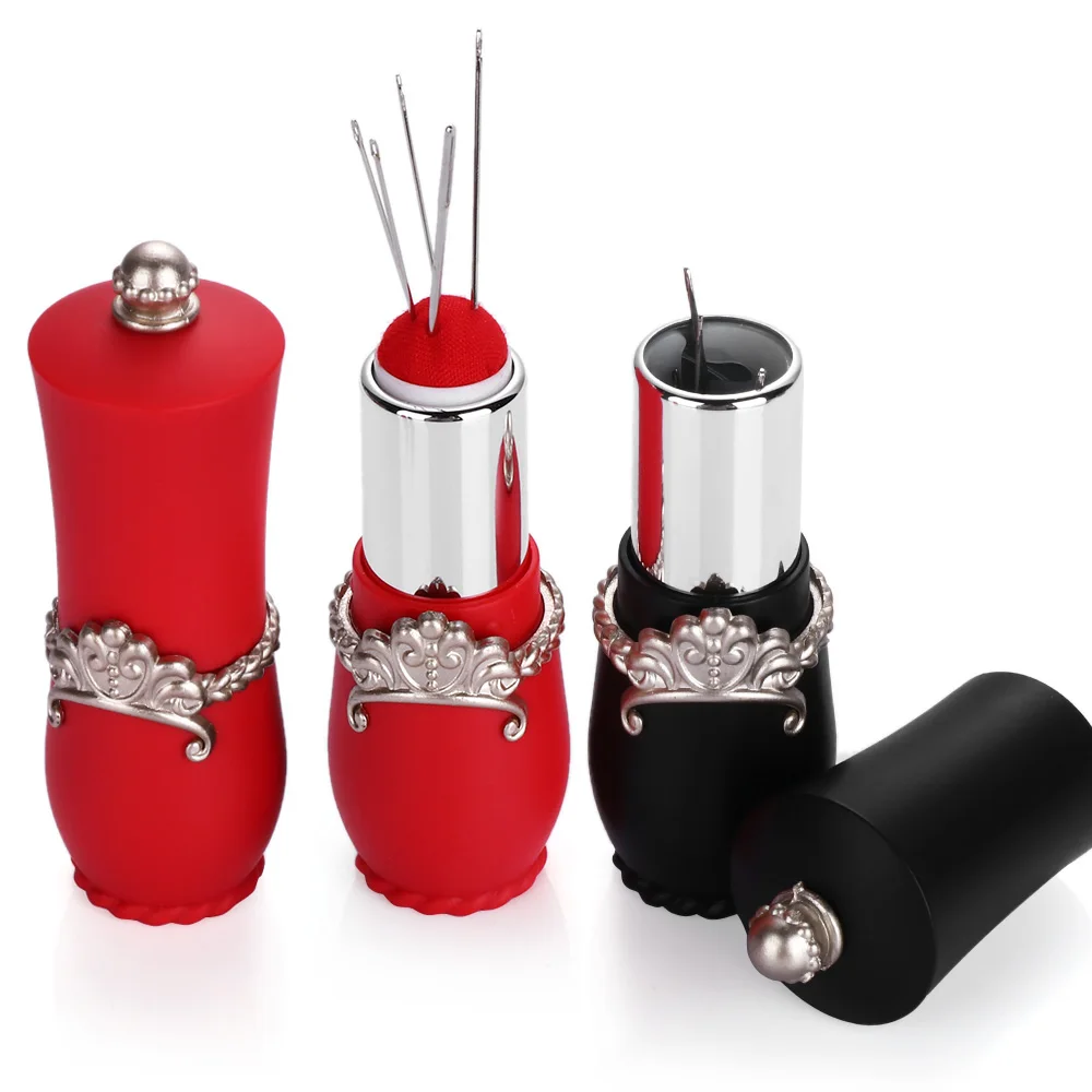 Creative Lipstick Shaped Needles Pin Cushion with 5 Sewing Needles Set Pincushion Rotatable Needle Holder Sewing Accessories
Creative Lipstick Shaped Needles Pin Cushion with 5 Sewing Needles Set Pincushion Rotatable Needle Holder Sewing Accessories