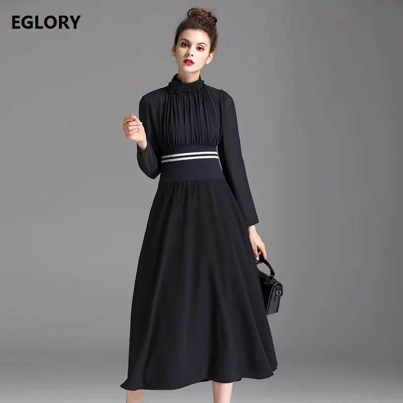New 2018 Spring Autumn Dress Women Stand Collar Elastic Waist Rockabilly Hepburn 50s 60s Vintage Dress Vestido de Festa Feminino
New 2018 Spring Autumn Dress Women Stand Collar Elastic Waist Rockabilly Hepburn 50s 60s Vintage Dress Vestido de Festa Feminino