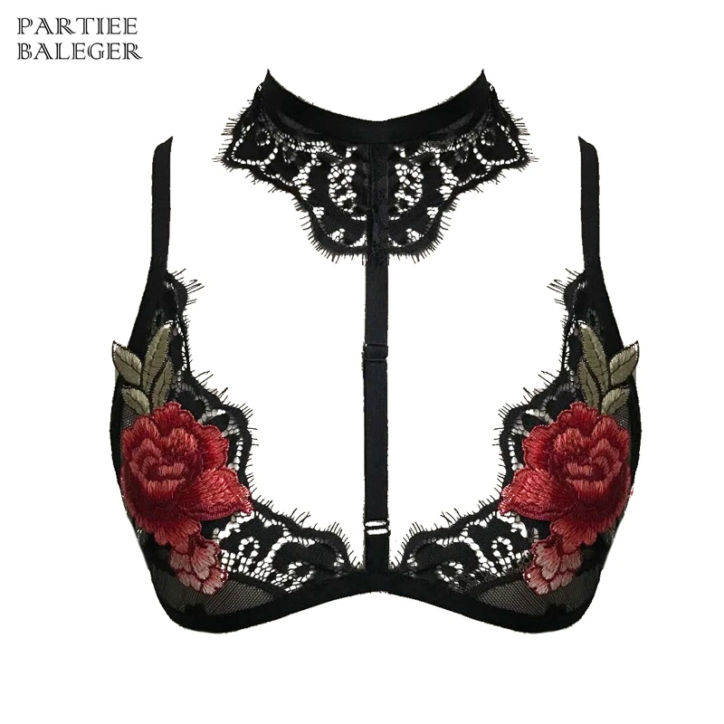 2019 New Summer Women Sexy Sleeveless Choker Chic Floral Rose Appliques Embellished Crop Tops Hot Lace Lingerie Underwear
2019 New Summer Women Sexy Sleeveless Choker Chic Floral Rose Appliques Embellished Crop Tops Hot Lace Lingerie Underwear