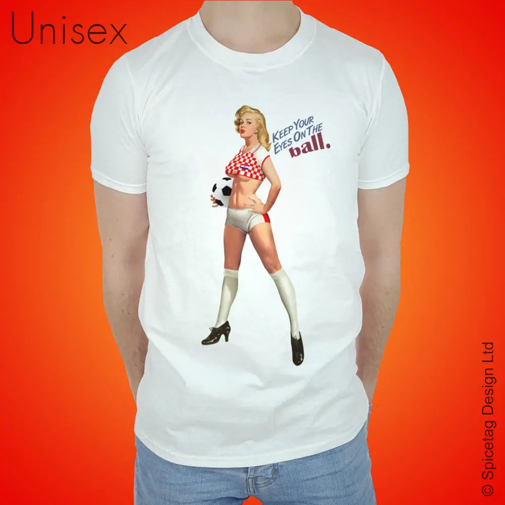 Croatia Retro Pin Up Girl Men'S Footballer Legend Soccers 2019 Croatian 2019 New Summer Men 100% Cotton Short Sleeve Tee Shirts
Croatia Retro Pin Up Girl Men'S Footballer Legend Soccers 2019 Croatian 2019 New Summer Men 100% Cotton Short Sleeve Tee Shirts