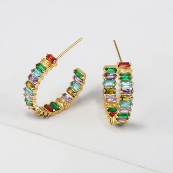 4 colors lovely earring gift gold good quality cz bar skinny rainbow earrings bar classic charming earrings hoop women
4 colors lovely earring gift gold good quality cz bar skinny rainbow earrings bar classic charming earrings hoop women