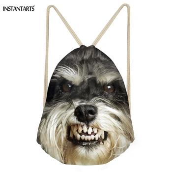 INSTANTARTS Cute 3D Dog Schnauzer Printed Boys Girls Drawstring Bags Softbak Storage Backpacks Casual Children Book Shoulder Bag
INSTANTARTS Cute 3D Dog Schnauzer Printed Boys Girls Drawstring Bags Softbak Storage Backpacks Casual Children Book Shoulder Bag
