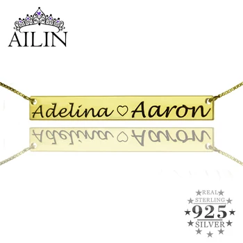 Wholesale2 Name Bar Necklace Gold Color Nameplate Necklace To My Sweet Heart Couple Necklace Valentine's Day Gift
Wholesale2 Name Bar Necklace Gold Color Nameplate Necklace To My Sweet Heart Couple Necklace Valentine's Day Gift