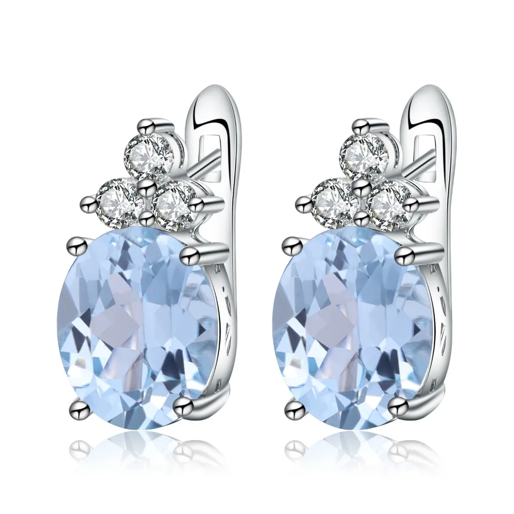 GEM'S BALLET 925 Sterling Silver Stud Earrings Valentine's Day Gift 6.94Ct Natural Sky Blue Topaz Earrings for Women Jewelry
GEM'S BALLET 925 Sterling Silver Stud Earrings Valentine's Day Gift 6.94Ct Natural Sky Blue Topaz Earrings for Women Jewelry