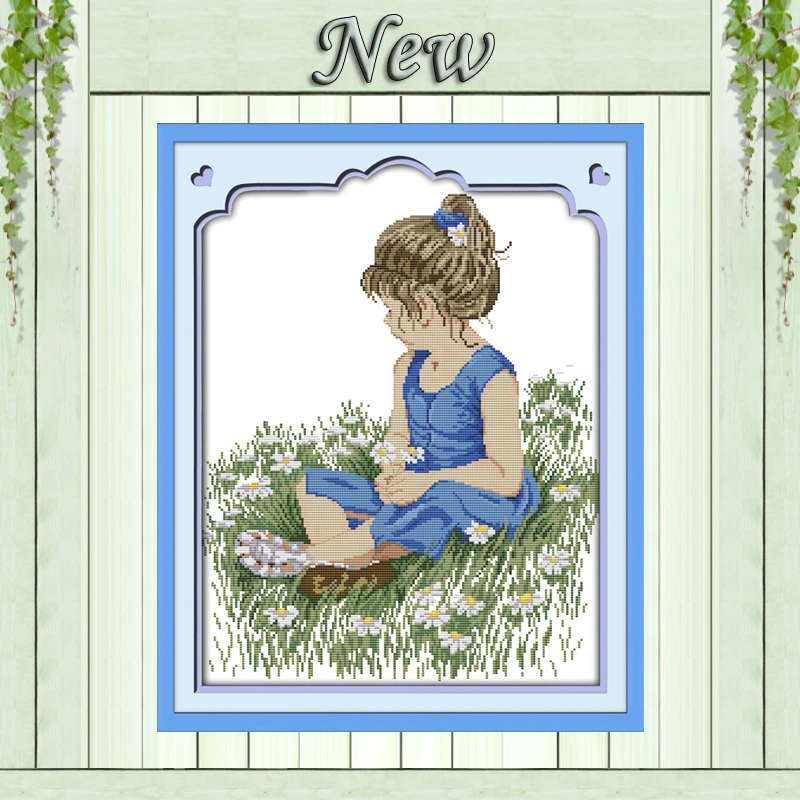 Baby little girl in the meadow painting counted print on canvas 14CT 11CT handmade DMC Cross Stitch kit Needlework Set Embroider
Baby little girl in the meadow painting counted print on canvas 14CT 11CT handmade DMC Cross Stitch kit Needlework Set Embroider