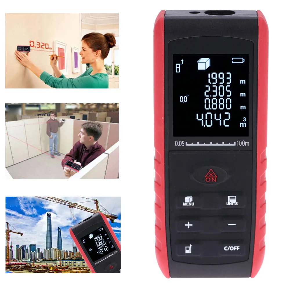 40m 60m 80m 100m Laser Rangerfinder Handheld Digital Laser Distance Meter Range Finder Distance Measure Area/Volume Tool
40m 60m 80m 100m Laser Rangerfinder Handheld Digital Laser Distance Meter Range Finder Distance Measure Area/Volume Tool
