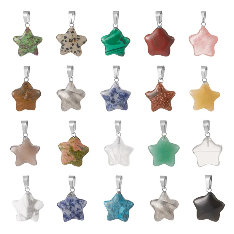 50pcs Star Shape Natural/Synthetic Mixed Stone for Jewelry Making DIY Necklace Accessories Findings 22~23x20~24x5~7mm
50pcs Star Shape Natural/Synthetic Mixed Stone for Jewelry Making DIY Necklace Accessories Findings 22~23x20~24x5~7mm