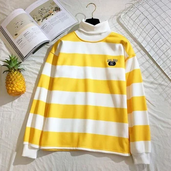 Striped Hoodies Women Harajuku Turtleneck Long Sleeve Loose Kawaii Pullovers Top 2019 New Autumn Bf Style Sweatshirt for Female
Striped Hoodies Women Harajuku Turtleneck Long Sleeve Loose Kawaii Pullovers Top 2019 New Autumn Bf Style Sweatshirt for Female