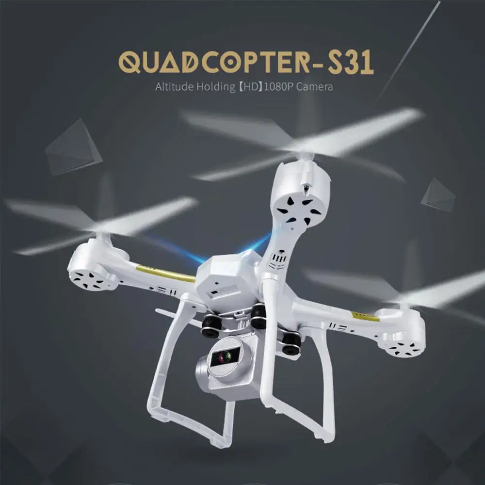 S31 WIFI FPV Drone RC 2.4G 4CH 4-Axis UAV HD 1080P Camera Drone Outdoor Funny Sky Performance Fixed High Quadcopter Drone Toy
S31 WIFI FPV Drone RC 2.4G 4CH 4-Axis UAV HD 1080P Camera Drone Outdoor Funny Sky Performance Fixed High Quadcopter Drone Toy