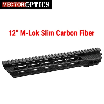 

Vector Optics Carbon Fiber Polymer M-LOK 12 Inch Free Float Handguard Ultra Slim AR15 M4 Picatinny Rail MLOK .223 5.56 AR-15